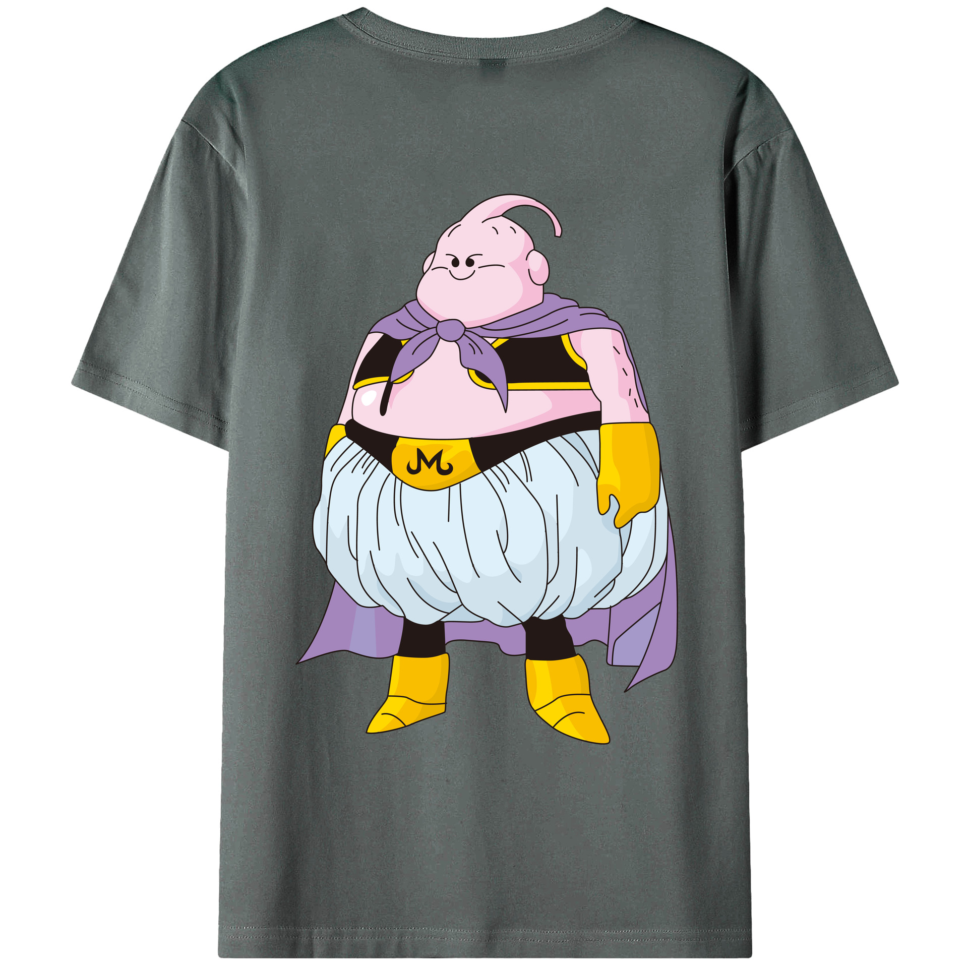 （画像用） ドラゴンボール 魔人ブウ DRAGON BALL Majin Buu 綿100％ メンズ半袖Tシャツ（バックプリント） 通気性